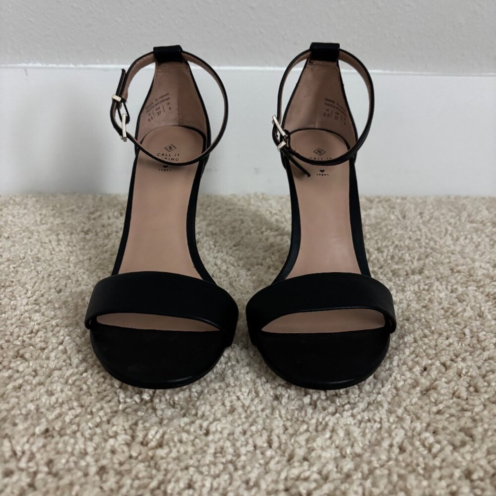Call It Spring Ahlberg Heeled Sandals Black Size 6.5